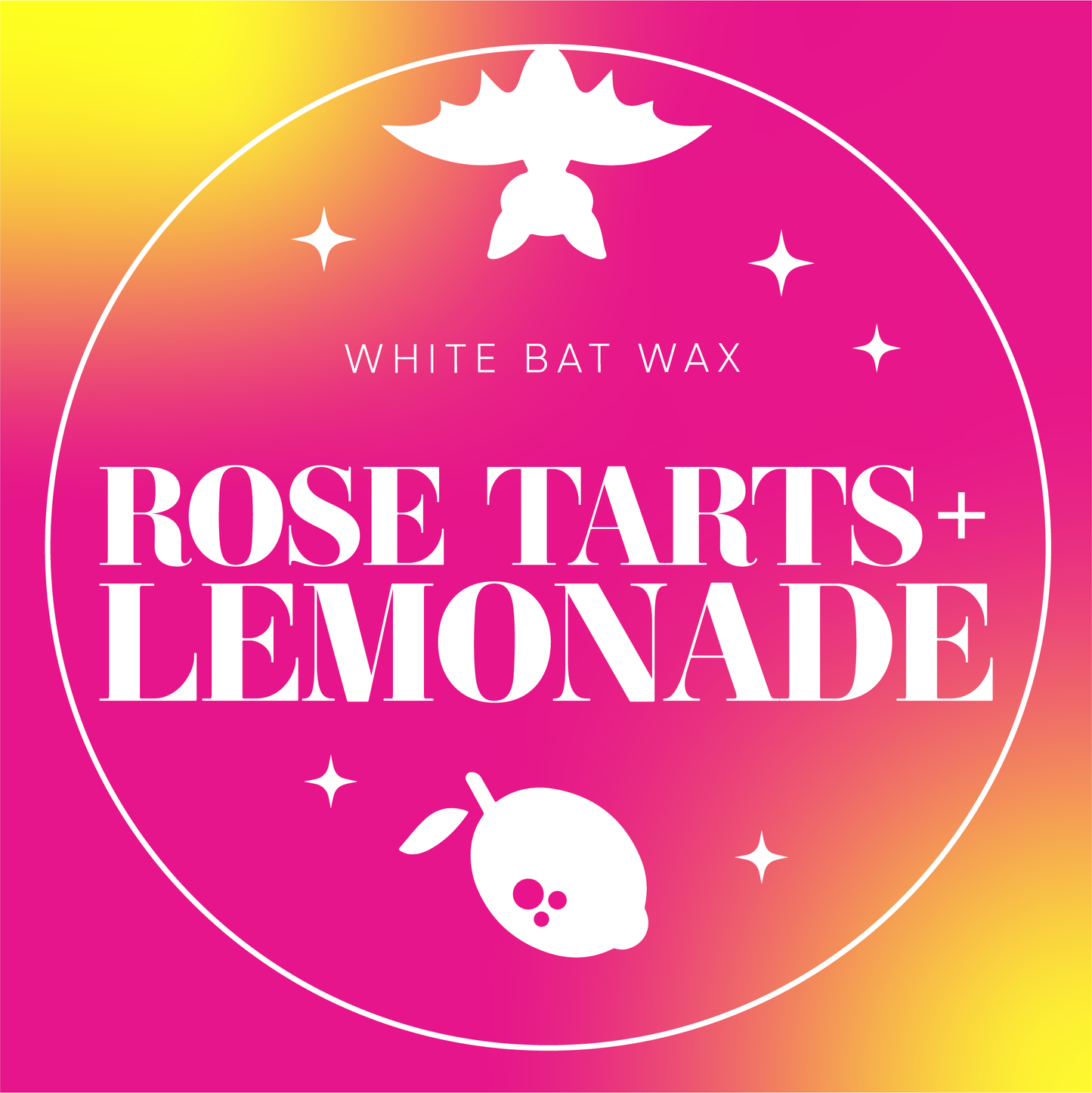 Rose Tarts and Lemonade sugared lemon and rose cake scented wax melts and candles.