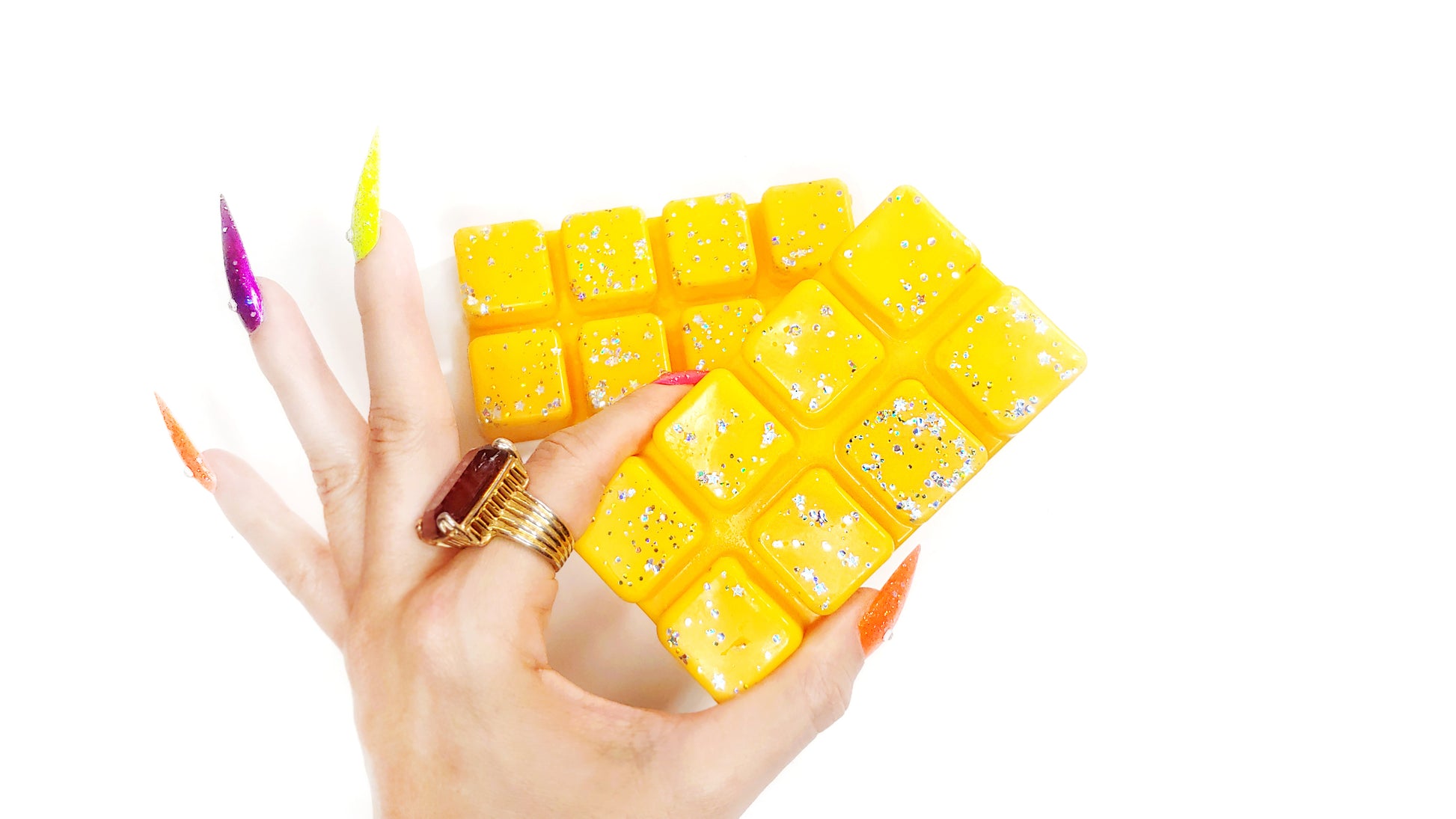 Golden Skull coconut vanilla sandalwood scented wax melts.