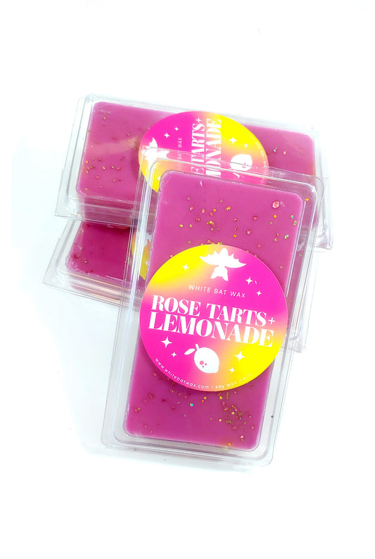 Rose Tarts and Lemonade sugared lemon and rose cake scented wax melts.