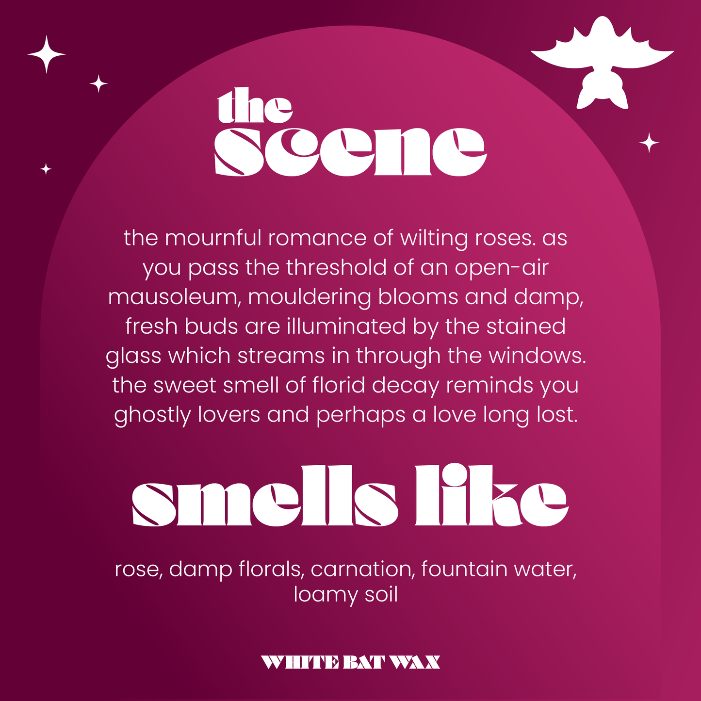 Tomb Bloom wax melts. Gothic floral, dark floral wax melts.